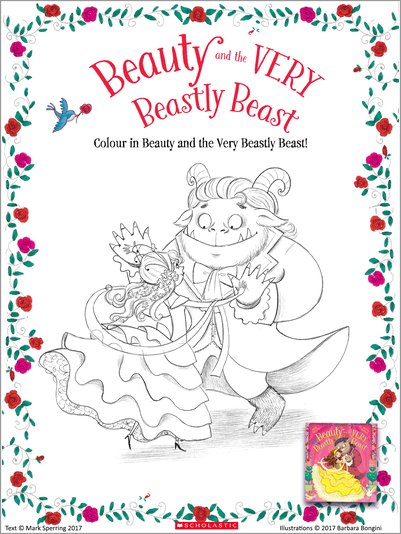 Beauty and the Very Beastly Beast Colouring Activity