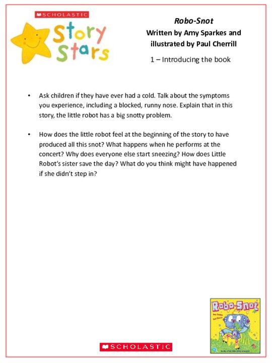 Story Stars Resource: Robo-Snot Lesson Plan