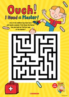 Ouch! I Need a Plaster Maze Activity Sheet
