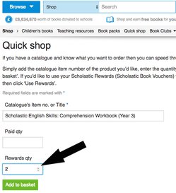 Choosing Rewards quantity Choosing Rewards quantity