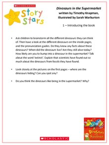 Story Stars Resource: Dinosaurs in the Supermarket Lesson Plan Story Stars Resource: Dinosaurs in the Supermarket Lesson Plan