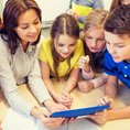Children using tablet