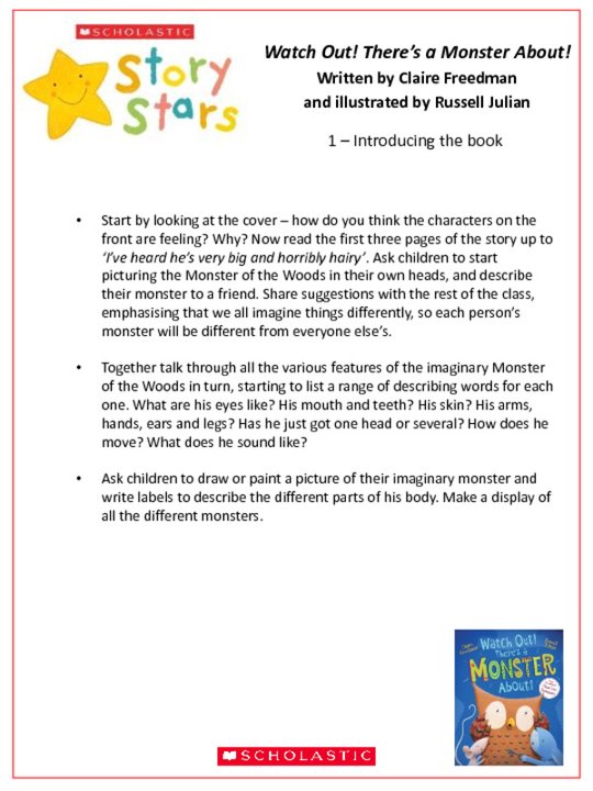 Story Stars Resource: Watch Out There's a Monster About Lesson Plan