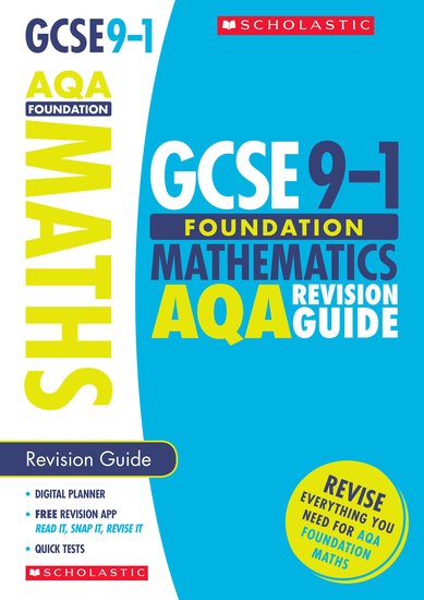 GCSE Grades 9-1: Foundation Maths AQA Revision Guide x 30