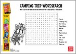 There's a Werewolf in My Tent! - camping trip wordsearch (1 page)