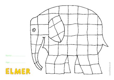 Download Elmer colouring sheet - FREE teaching resource - Scholastic