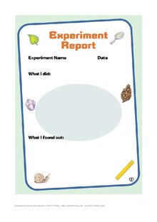 Ways Into Science – Experiment report sheet