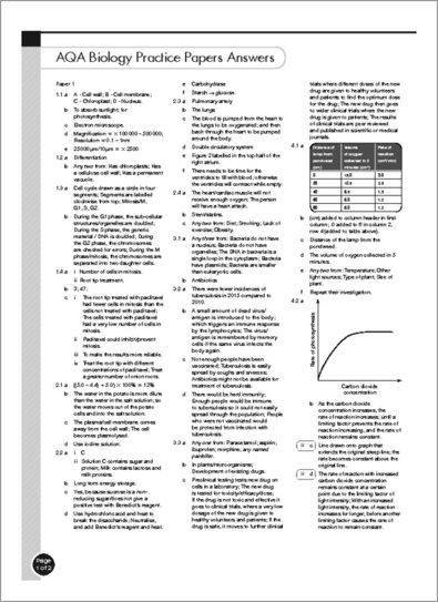 GCSE Grades 9-1: Biology Revision and Practice Book for AQA answers