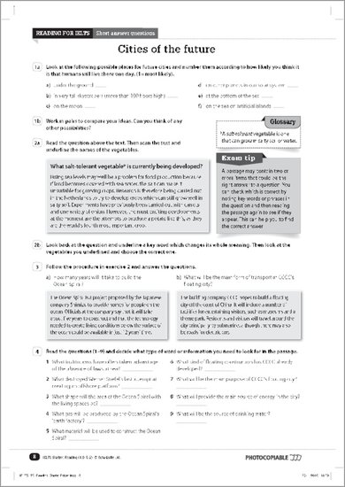 IELTS Starter Reading sample page