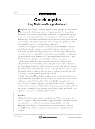Greek myths – King Midas - Scholastic Shop