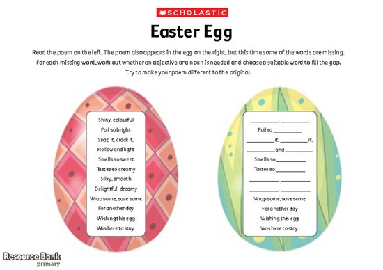 'Easter Egg' - sensory poem