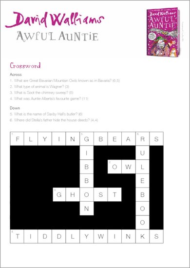 Awful Auntie Crossword Answers