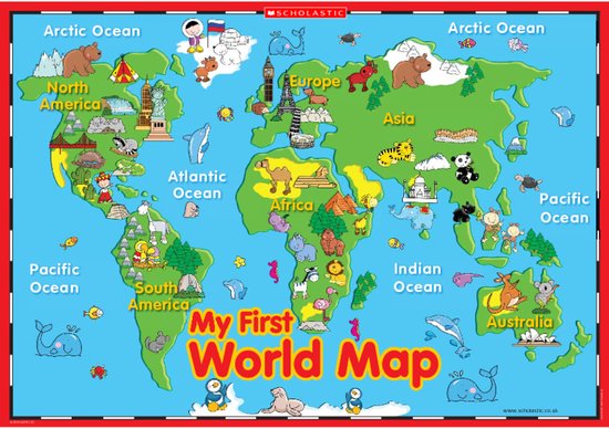 My First World Map Poster Scholastic Shop