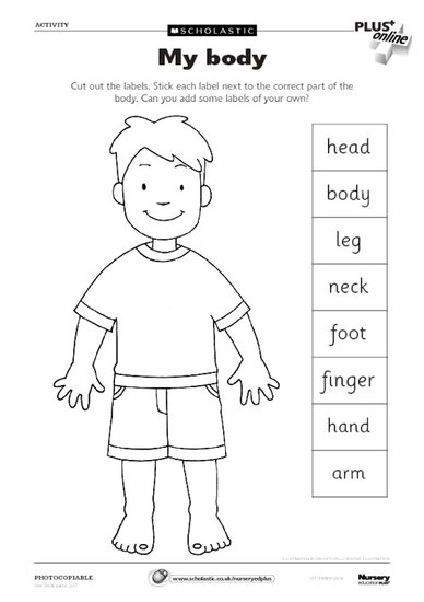 My Body Printable