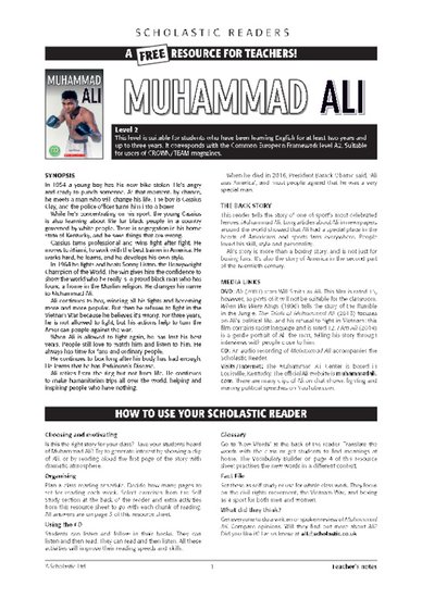 Muhammad Ali Teacher's Notes