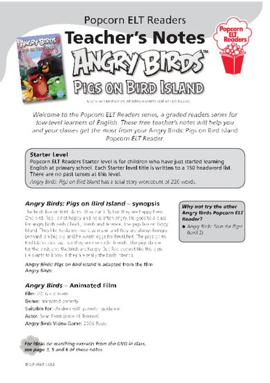 Angry Birds: Pigs on Bird Island Teacher's Notes