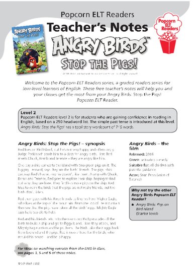 Angry Birds: Stop the Pigs! Teacher's Notes