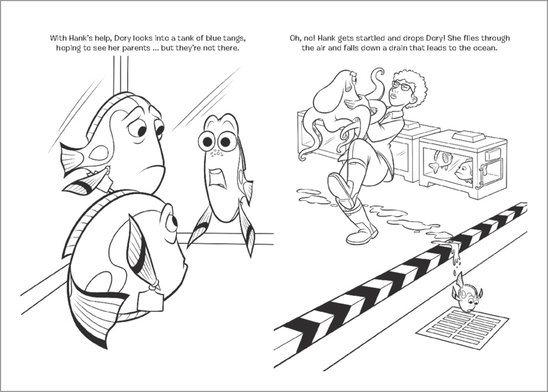 Finding Dory Colouring Sheet