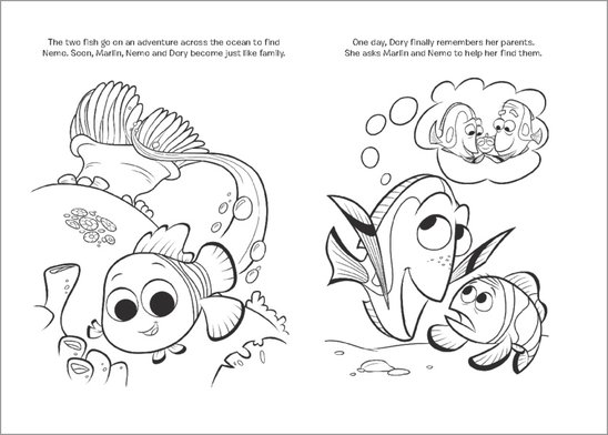 Finding Dory Colouring Sheet