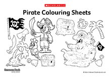 Pirate colouring sheets