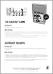 Diary of a Wimpy Kid: The Long Haul - The Country Game and Alphabet Packing (1 page)
