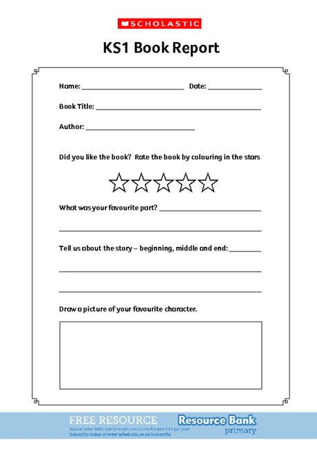 KS1 Book Report KS1 Book Report