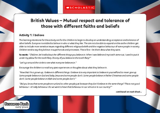 British values – Mutual respect