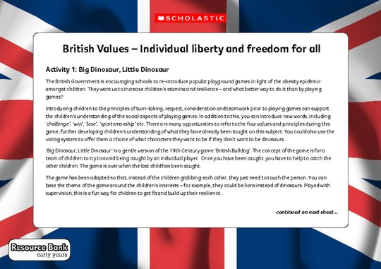 Individual Liberty British Values Examples