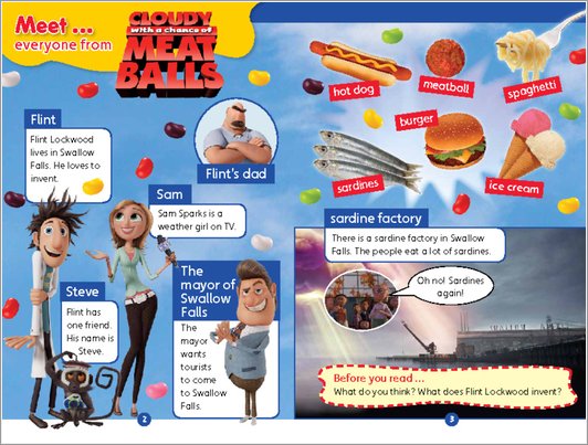 Cloudy with a Chance of Meatballs Sample Page