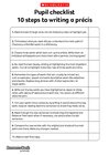 Pupil checklist – précis writing