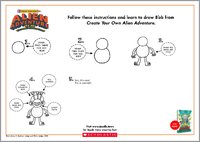 How to Draw B'ob Activity Sheet