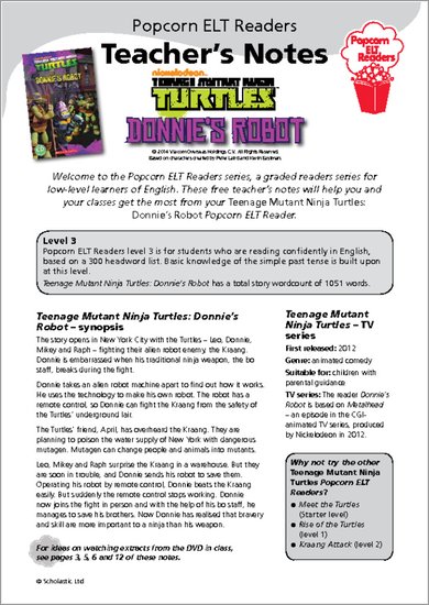 Teenage Mutant Ninja Turtles: Donnie's Robot Sample Page