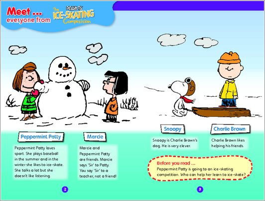 Peanuts: The Ice-Skating Competition Sample Page