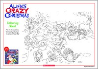 Alien's Crazy Christmas Colouring Sheet