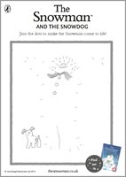 The Snowman and the Snowdog Dot to Dot Activity
