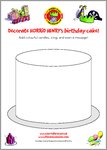 Horrid Henry Birthday Cake Colouring Activity (1 page)