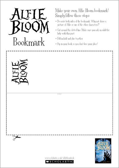 Alfie Bloom Bookmark - Free Downloadable
