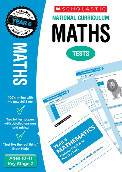 National Curriculum SATs Tests: Maths Tests (Year 6) x 6