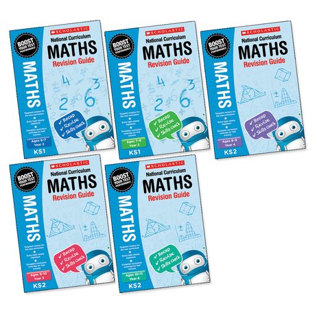 National Curriculum Revision: Maths Revision Guides Years 2-6 Set x 6 (30 books)
