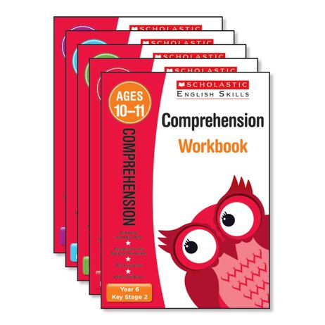 Scholastic English Skills: Comprehension Workbooks Years 1-6 Set x 6 (30 Books)