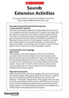 Sounds – Extension activities