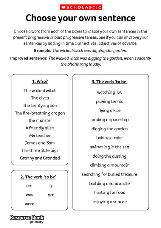 Choose your own sentence
