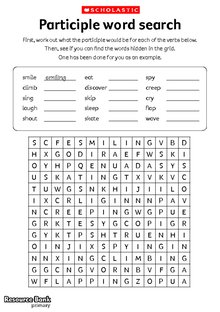 Participle word search