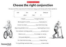 Choose the right conjunction