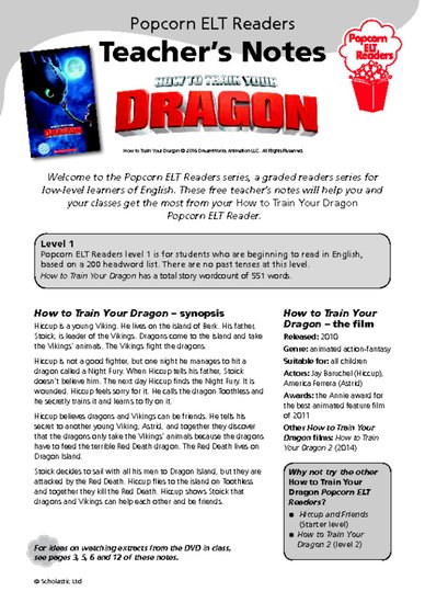 How to Train Your Dragon - Teacher's Notes