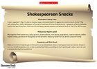 Shakespearean snacks