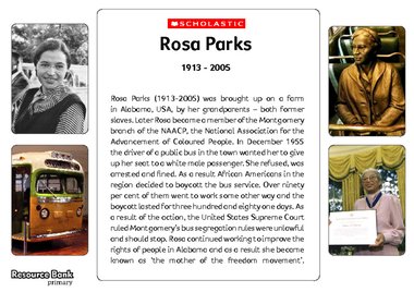 rosa parks biography ks1