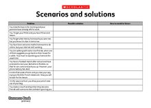 Scenarios and solutions