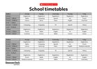 School timetables
