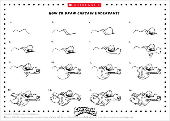 Captain Underpants Drawing Activity